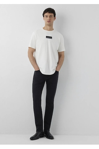 Mavi M0613539-70057 Mavi Black Baskılı T-shirt Erkek Tişort Beyaz