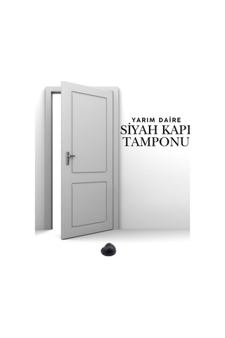 10 Adet Siyah Yarım Daire Yapışkanlı Kapı Tamponu Kapı Stoperi Metal Kapı Stopu Durdurucu