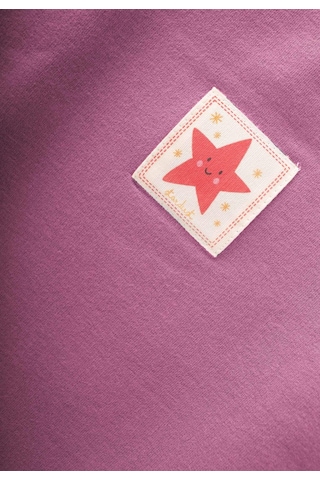 Cigit Etiket Detaylı Sweatshirt Takım 1-7 Yaş Fuşya Fuşya