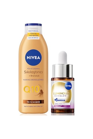 Tr Luminous630 Skin Glow Anında Aydınlatıcı Serum 15ml Ve Q10 Sıkılaştırıcı Brozluk Vücut Losyonu 250ml