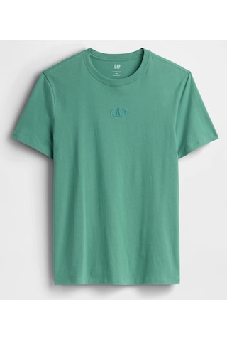 Gap Everyday Soft Gap Mini Logo T-shirt 799323 Kısa Kol Tişört Erkek T-shirt Yeşil