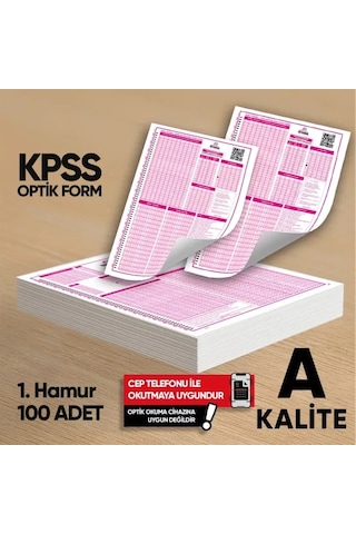 Kpss Gy-gk Deneme Sınavları İçin 100 Adet 80.gr Optik Form Kpss Gy-gk Deneme Sınavları İçin 100 Adet 80.gr Optik Form