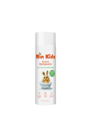 Min Kidz Dermatolojik Olarak Test Edilmiş Saç Vücut Şampuanı 250 Ml Hassas