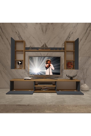 Decoraktiv Eko 5d Mdf Dvd Tv Ünitesi Tv Sehpası Pera - Antrasit