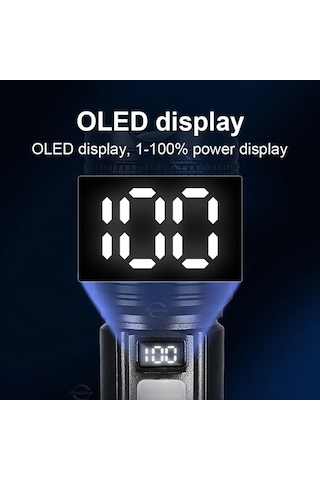 Led El Feneri İçin Güçlü Şarj Edilebilir Fener Usb Kamp Feneri El Feneri Fener 6607 Zoom