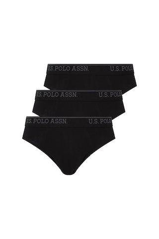 U.S. Polo Assn. - Erkek Siyah 3 Lü Slıp 90003 Siyah