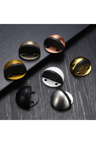 Ximistore9 Paslanmaz Çelik Manyetik Kapı Durdurucu Sarı Antik Bronz - Zemin Ve Duvarı Korumak İçin, İki Yöntemle Kurulum, Çeşitli Kapılarda Kullanım