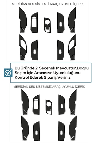 Togg T10x Uyumlu İç Trim Folyo Kaplama Set Meridianlı Uyumlu