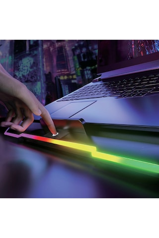 Diğer - Siyah - Laptop Soğutucu Çift Fanlı 9-17" Inç 1200rpm Telefon Tutacaklı Laptop Notebook Dizüstü Soğutucu