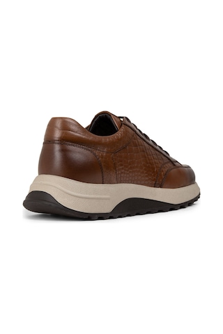 Deery Hakiki Deri Taba Rengi Erkek Sneaker Ayakkabı - 01984Mtbae01 Taba