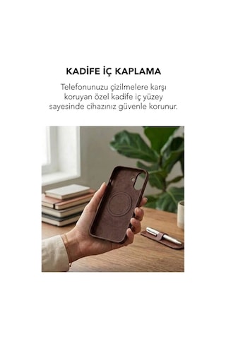 Apple İphone 17 Uyumlu Magsafe Lansman Silikon Kılıf Kahverengi