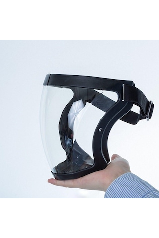 Şeffaf Tam Yüz Kalkanı Yeniden Kullanılabilir Toz Geçirmez Buğu Önleyici Maske Mutfak Koruma Sıçrama Önleyici Maske