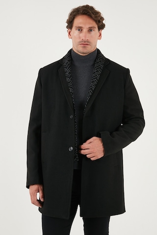 Buratti Yırtmaçlı Slim Fit Mono Yaka Kaşe Erkek Kaban 58400589 Siyah