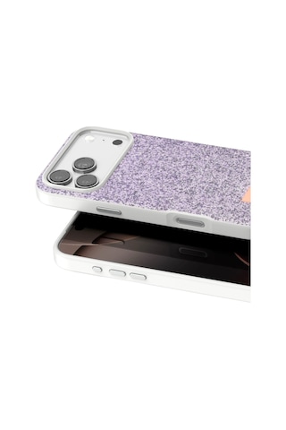 Sptmgldı Onegif Apple Apple iPhone Uyumlu 17 Pro Max Bright Simli Kapak - Lila LİLA