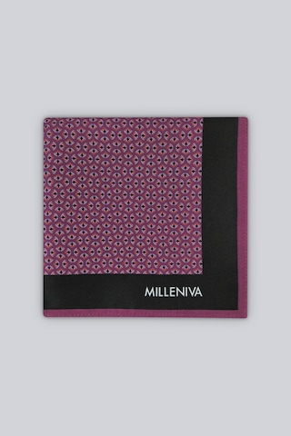 Milleniva Retro Mikro Desenli Mor 70x70 Soft Touch Mat Kare Fular