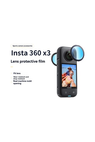 Qingmipy Insta360 One X2/x3 Kamera Lens Koruyucu - Ön Arka Tam Kapak - Yüksek Işık Geçirgenliği - Sağlam Pc Malzeme - Tam Uyumlu