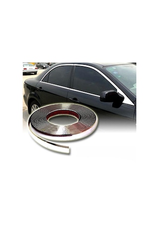 Araç İçi Dışı 3D Krom Dekoratif Nikelaj Şerit Çıta 9mm X 4 Metre