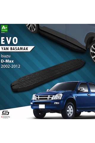S-dizayn Isuzu D-max Evo Siyah Yan Basamak 203 Cm 2002-2012