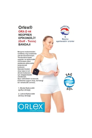 Orlex Orx-D 44 Neopren Epikondilit Bandajı (Golfçü Dirsekliği)