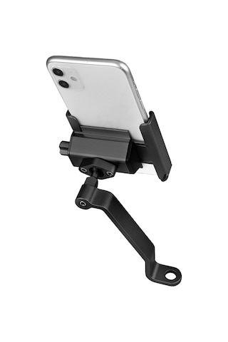 Cyclıngbox-yükseltilmiş Alüminyum Alaşım Bisiklet Cep Telefonu,ya18857b-3 Siyah