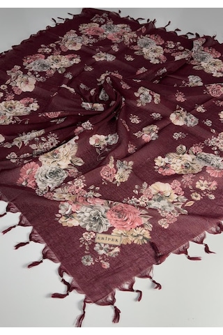 Eripek Sökme Boncuklu Tülbent 06361 Bordo