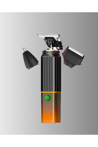 3 Ü 1 Arada Erkek Bakım Makinesi Paslanmaz Çelik Başlıklı Şarjlı Tıraş Seti 1 - 2 Saat