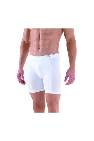 Blackspade 9216 Uzun Erkek Boxer-Beyaz