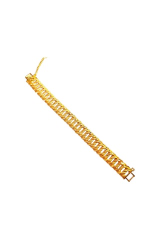 Slowshe-22k Altın Kaplama Halat Bileklik Gold