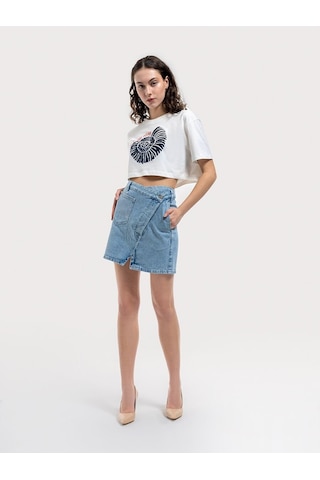 LOFT Regular Fit Kadın Etek Denim