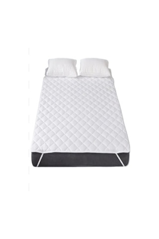 Altın Karma Kapitoneli Sıvı Geçirmez Alez 200x200 Cm Tek Kişilik Köşe Lastikli Beyaz