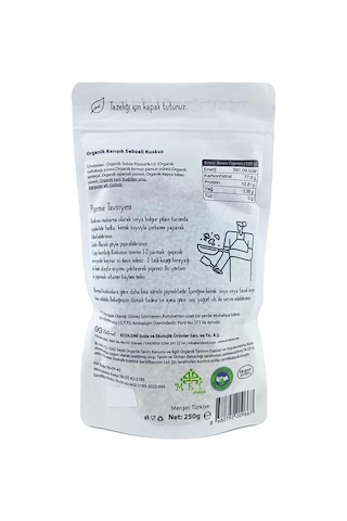 Organik Karışık Sebzeli Tam Buğday Bebek Kuskus +7 250gr