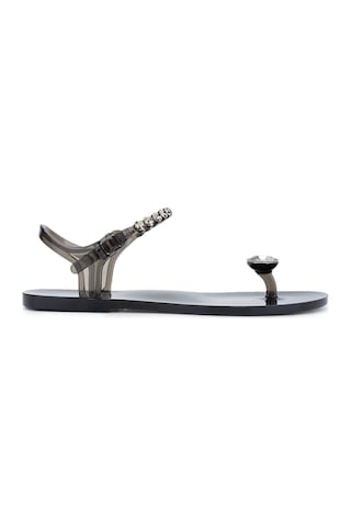 Menghi Kadın Pvc Siyah Parmak Arası Sandalet 774 828e Bn Sndlt Y25 Black Siyah