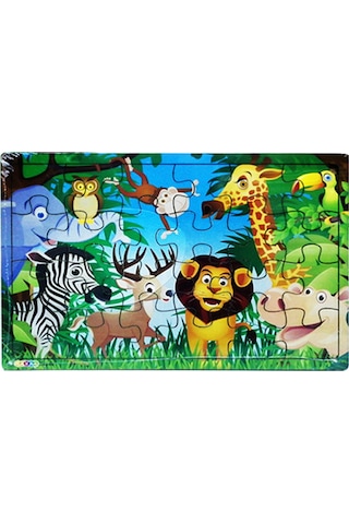 Yeni 4 Adet 24 Parçalı Ahşap Puzzle Yapboz Seti. Çiftliğim. Okya