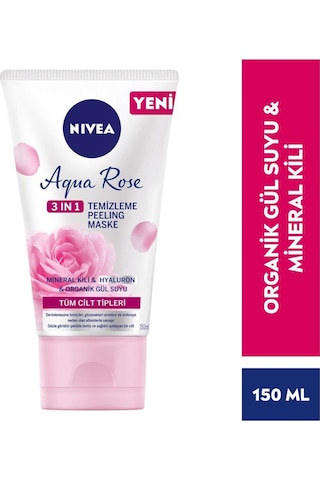 Nivea Aqua Rose 3'ü 1 Arada Temizleme Peeling Maske 150 ML