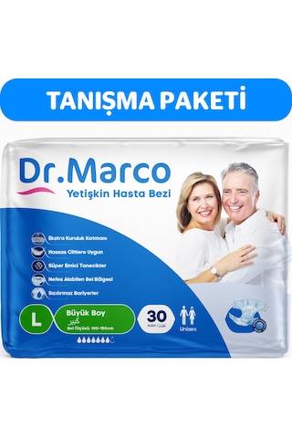 Dr.marco Yetişkin Bel Bantlı Hasta Bezi Extra Large 30 Adet L