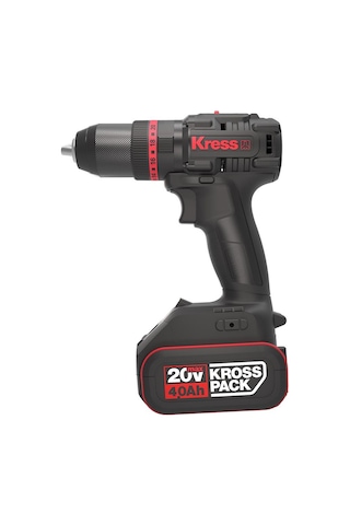 Kress KUC30 20V/4.0Ah Li-İon Çift Akülü Kömürsüz Profesyonel Şarjlı Darbeli Matkap