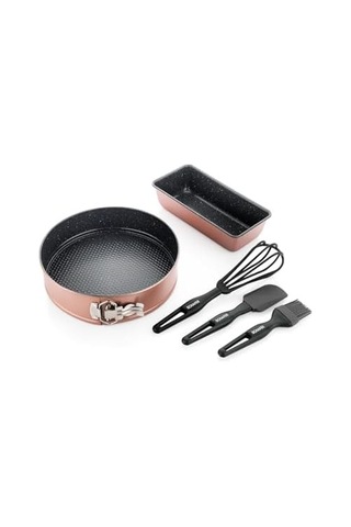 Kek Kalıbı+pasta Seti 5 Parça-rosegold Beyaz