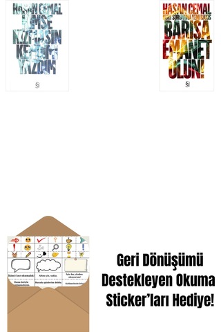 Kimse Kızmasın Kendimi Yazdım + Barışa Emanet Olun + Okuma Sticker'ları