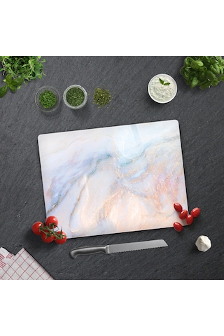 Cam Kesme Tahtası Supreme Mermer Görünümlü 30cm X 40cm