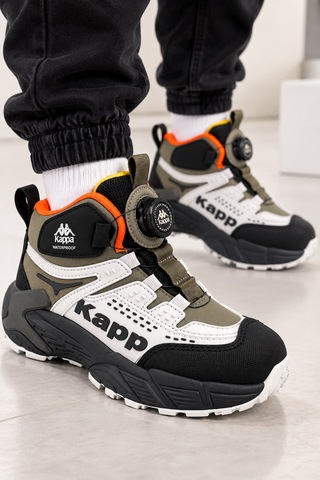Kappa Kp-4073f Erkek Çocuk Akıllı Bağcıklı Waterproof Su Geçirmez Bot Siyah - Haki