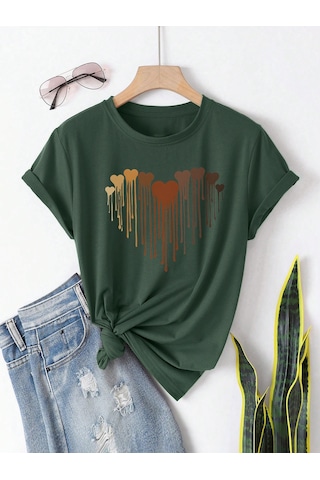 Eriyen Kalpler Baskılı Tasarım Tshirt Yeşil