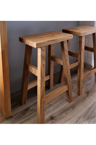 Ahşap Kare Bar Tabure 2120