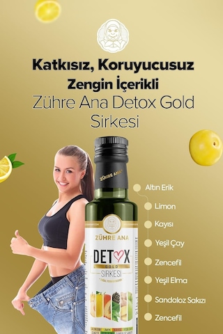 Zühre Ana Detox Gold Sirkesi Doğal Fermantasyon 250 Ml Genel