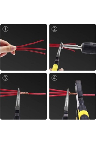 Pazly Otomatik Tel Sıyırıcı Ve Bükücü - 5 Hatlı Düz Oluklu Elektrikçi Aleti, Bakır Teller İçin