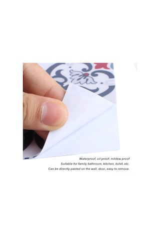 Shineyee 10 Adet 10x10cm Pvc Mutfak Banyo Zemin Duvar Sticker - Suya Dayanıklı, Yağa Dayanıklı, Kayganlık Engellici Dekoratif Duvar Yapıştırıcı Diğer