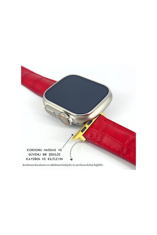 Dxl El Yapımı Hakiki Deri Kutulu İos Watch Uyumlu Kordon 42mm 44mm 45mm 49mm Uyumlu Watch Ultra Kayış