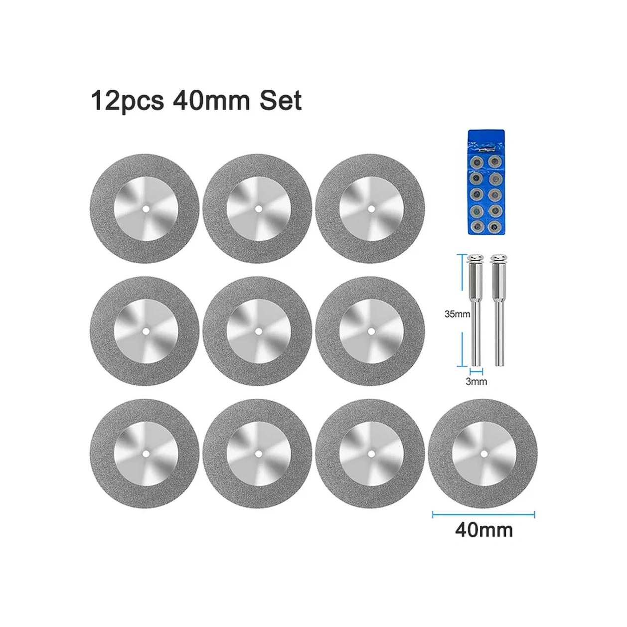 Xcan Gravür İçin 40 Mm Elmas Kesme Diskleri, 10 Adet 261053513