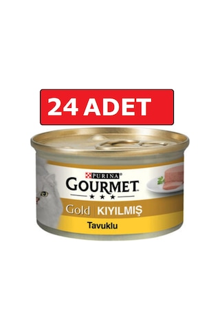 Purina Gourmet Gold Kıyılmış Tavuk Etli Konserve Yetişkin Kedi Maması 24 x 85 G