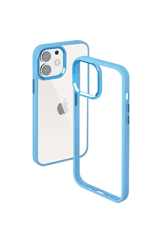 Buff Apple Uyumlu iPhone 11 New Air Bumper Kılıf Açık Mavi