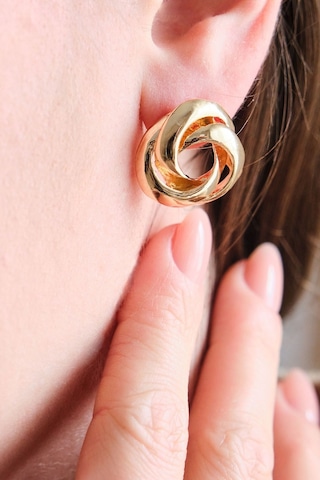 Kadın Gold Loop Küpe Çok Renkli